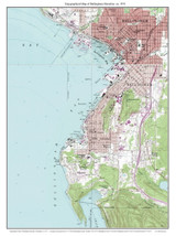 Bellingham Shoreline 1973 - Custom USGS Old Topo Map - Washington State 7x7