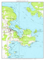 Friday Harbor 1968 - Custom USGS Old Topo Map - Washington State 7x7