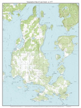 Lopez Island 1977 - Custom USGS Old Topo Map - Washington State 7x7