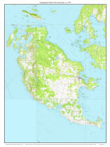San Juan Island 1973 - Custom USGS Old Topo Map - Washington State 7x7