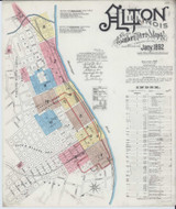 Alton Illinois 1892 - Fire Insurance Index - Old Map Reprint