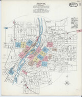 Aurora Illinois 1891 - Fire Insurance Index - Old Map Reprint