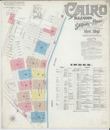 Cairo Illinois 1891 - Fire Insurance Index - Old Map Reprint