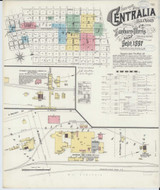 Centralia Illinois 1897 - Fire Insurance Index - Old Map Reprint