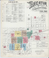 Decatur Illinois 1892 - Fire Insurance Index - Old Map Reprint