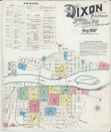 Dixon Illinois 1897 - Fire Insurance Index - Old Map Reprint