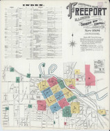 Freeport Illinois 1904 - Fire Insurance Index - Old Map Reprint
