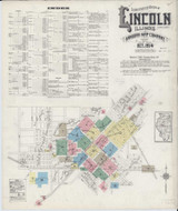 Lincoln Illinois 1914 - Fire Insurance Index - Old Map Reprint