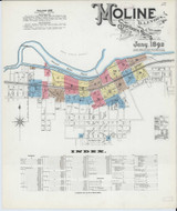 Moline Illinois 1892 - Fire Insurance Index - Old Map Reprint
