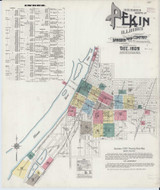 Pekin Illinois 1909 - Fire Insurance Index - Old Map Reprint
