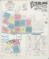 Sterling Illinois 1891 - Fire Insurance Index - Old Map Reprint
