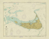 Nantucket Island 1984 (Tan) Old Map Nautical Chart AC Harbors 2 265 - Massachusetts