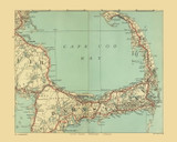 Cape Cod 1911 National Survey - Old Map Custom Print CC-All