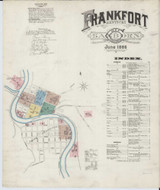 Frankfort Kentucky 1886 - Fire Insurance Index - Old Map Reprint