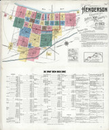 Henderson Kentucky 1923 - Fire Insurance Index - Old Map Reprint