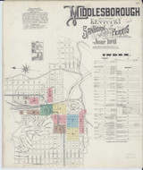 Middlesboro Kentucky 1891 - Fire Insurance Index - Old Map Reprint