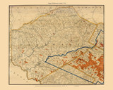 Delaware County 1911 Custom - Catskills - Old Map Reprint - NY Regionals