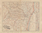 Catskills and Hudson River 1884 (Map Only) - Old Map Reprint - NY Regionals