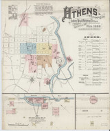 Athens Georgia 1888 - Fire Insurance Index - Old Map Reprint