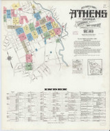 Athens Georgia 1913 - Fire Insurance Index - Old Map Reprint