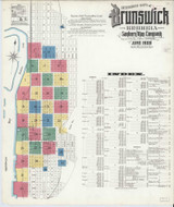 Brunswick Georgia 1908 - Fire Insurance Index - Old Map Reprint