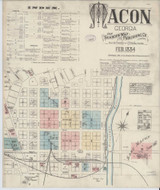 Macon Georgia 1884 - Fire Insurance Index - Old Map Reprint