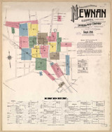 Newnan Georgia 1911 - Fire Insurance Index - Old Map Reprint