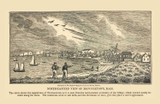 Provincetown, Massachusetts 1839 - John Warner Barber Landscape View - Note Card