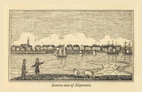 Edgartown - Eastern View, Massachusetts 1839 - John Warner Barber Landscape View - Note Card