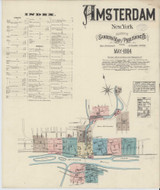 Amsterdam New York 1884 - Fire Insurance Index - Old Map Reprint
