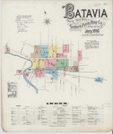 Batavia New York 1890 - Fire Insurance Index - Old Map Reprint
