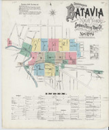 Batavia New York 1896 - Fire Insurance Index - Old Map Reprint