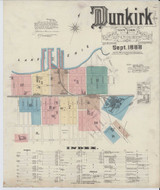 Dunkirk New York 1888 - Fire Insurance Index - Old Map Reprint