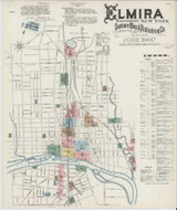 Elmira New York 1887 - Fire Insurance Index - Old Map Reprint