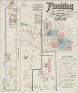 Flushing New York 1886 - Fire Insurance Index - Old Map Reprint