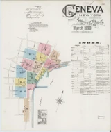 Geneva New York 1890 - Fire Insurance Index - Old Map Reprint