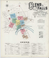 Glens Falls New York 1890 - Fire Insurance Index - Old Map Reprint