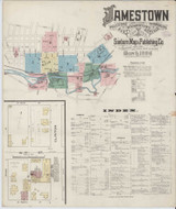 Jamestown New York 1886 - Fire Insurance Index - Old Map Reprint