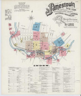 Jamestown New York 1891 - Fire Insurance Index - Old Map Reprint