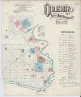 Olean New York 1886 - Fire Insurance Index - Old Map Reprint
