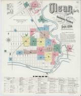 Olean New York 1894 - Fire Insurance Index - Old Map Reprint