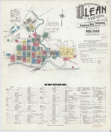 Olean New York 1909 - Fire Insurance Index - Old Map Reprint