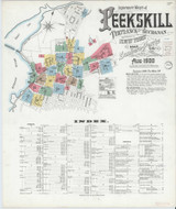 Peekskill New York 1900 - Fire Insurance Index - Old Map Reprint