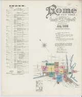 Rome New York 1888 - Fire Insurance Index - Old Map Reprint