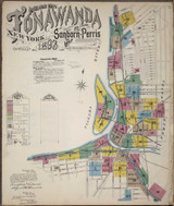 Tonawanda New York 1893 - Fire Insurance Index - Old Map Reprint