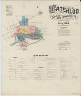 Waterloo New York 1886 - Fire Insurance Index - Old Map Reprint