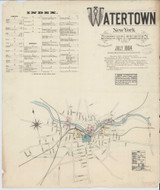 Watertown New York 1884 - Fire Insurance Index - Old Map Reprint
