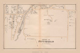 Section of Pittsfield - Grey Tower, Massachusetts 1876 Old Town Map Reprint - Berkshire Co. 51-52