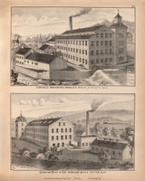 Hinsdale Brothers and Hawkins West & Co.'s Woolen Mills, Massachusetts 1876 Old Town Map Reprint - Berkshire Co. 57