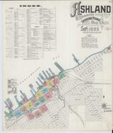 Ashland Wisconsin 1890 - Fire Insurance Index - Old Map Reprint